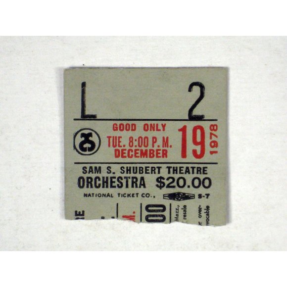 A Chorus Line Playbill 1978 Shubert Theatre Shakespeare Festival Ticket  Bennet - Picture 2 of 11